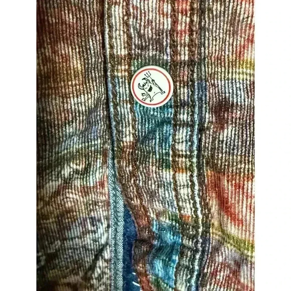 Robert Graham Mens Turquoise Snap Buttons Paisley Small Pinwale - Picture 8 of 13